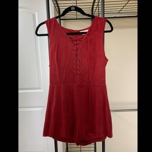 Illa Illa red velvet romper